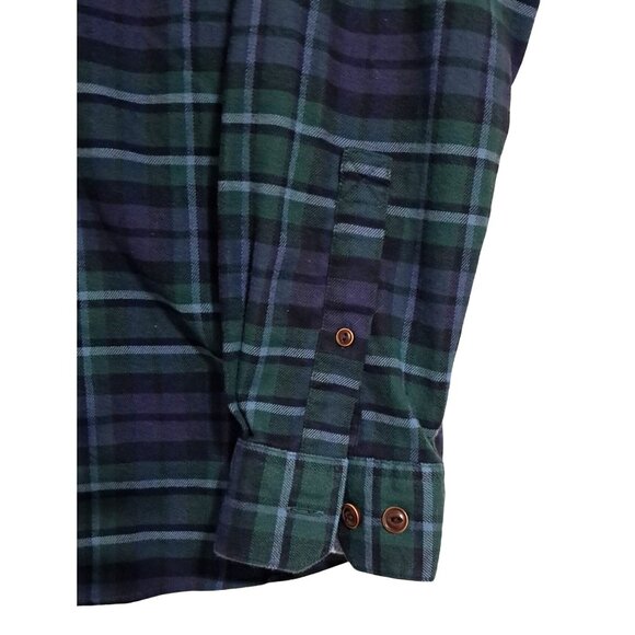 L.L.Bean Plaid Flannel Sirt Mens M Traditional Fit Lightweight Gorpcore Outdoors - Picture 8 of 15